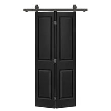 Load image into Gallery viewer, 2 Panel MDF Composite Bi-Fold Barn Door with Sliding Hardware Kit