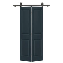 Load image into Gallery viewer, 2 Panel MDF Composite Bi-Fold Barn Door with Sliding Hardware Kit