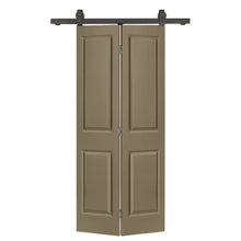 Load image into Gallery viewer, 2 Panel MDF Composite Bi-Fold Barn Door with Sliding Hardware Kit