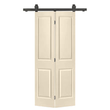 Load image into Gallery viewer, 2 Panel MDF Composite Bi-Fold Barn Door with Sliding Hardware Kit