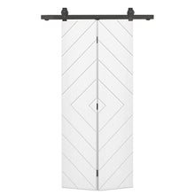 Load image into Gallery viewer, Hollow Core Composite Bi-Fold Door with Sliding Barn Door Hardware Kit