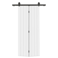 Load image into Gallery viewer, Hollow Core Composite Bi-Fold Door with Sliding Barn Door Hardware Kit