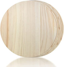 Load image into Gallery viewer, Wood Boards 1/4” 6mm Wood Round Discs for Laser Crafts Signs Wall Decorations DIY Arts Drawing Painting CNC Engraving Cutting Burning Smooth