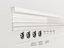 Load image into Gallery viewer, Mirror White Steel Frame Interior Closet Sliding Door with White Trim and Hardware Kit