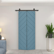 Load image into Gallery viewer, Hollow Core Composite Bi-Fold Door with Sliding Barn Door Hardware Kit