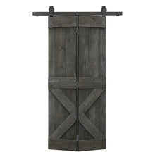Load image into Gallery viewer, Mini X Series Solid Core DIY Wood Bi-Fold Barn Door with Sliding Hardware Kit