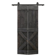 Load image into Gallery viewer, Mini X Series Solid Core DIY Wood Bi-Fold Barn Door with Sliding Hardware Kit