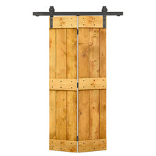 Load image into Gallery viewer, Mid-Bar Solid Core DIY Wood Bi-Fold Barn Door with Sliding Hardware Kit