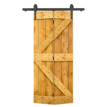 Load image into Gallery viewer, K Series Solid Core DIY Wood Bi-Fold Barn Door with Sliding Hardware Kit