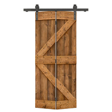 Load image into Gallery viewer, K Series Solid Core DIY Wood Bi-Fold Barn Door with Sliding Hardware Kit