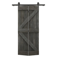 Load image into Gallery viewer, K Series Solid Core DIY Wood Bi-Fold Barn Door with Sliding Hardware Kit