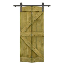 Load image into Gallery viewer, K Series Solid Core DIY Wood Bi-Fold Barn Door with Sliding Hardware Kit