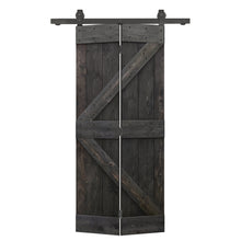 Load image into Gallery viewer, K Series Solid Core DIY Wood Bi-Fold Barn Door with Sliding Hardware Kit