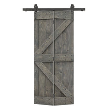 Load image into Gallery viewer, K Series Solid Core DIY Wood Bi-Fold Barn Door with Sliding Hardware Kit