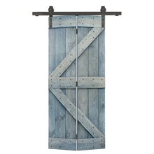 Load image into Gallery viewer, K Series Solid Core DIY Wood Bi-Fold Barn Door with Sliding Hardware Kit