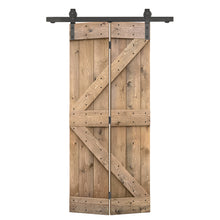 Load image into Gallery viewer, K Series Solid Core DIY Wood Bi-Fold Barn Door with Sliding Hardware Kit