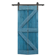 Load image into Gallery viewer, K Series Solid Core DIY Wood Bi-Fold Barn Door with Sliding Hardware Kit