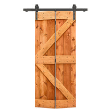 Load image into Gallery viewer, K Series Solid Core DIY Wood Bi-Fold Barn Door with Sliding Hardware Kit