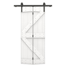 Load image into Gallery viewer, K Series Solid Core DIY Wood Bi-Fold Barn Door with Sliding Hardware Kit