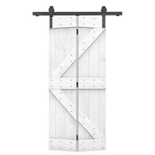 Load image into Gallery viewer, K Series Solid Core DIY Wood Bi-Fold Barn Door with Sliding Hardware Kit