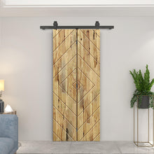 Load image into Gallery viewer, Hollow Core Pine Wood Modern Bi-Fold Barn Door with Sliding Hardware Kit