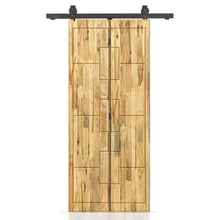 Load image into Gallery viewer, Hollow Core Pine Wood Modern Bi-Fold Barn Door with Sliding Hardware Kit
