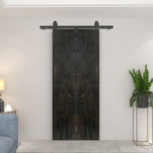 Load image into Gallery viewer, Hollow Core Pine Wood Modern Bi-Fold Barn Door with Sliding Hardware Kit