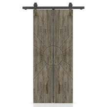 Load image into Gallery viewer, Hollow Core Pine Wood Modern Bi-Fold Barn Door with Sliding Hardware Kit