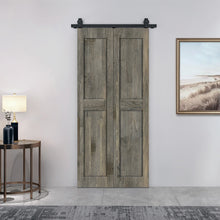 Load image into Gallery viewer, 1 Panel Shaker Hollow Core Pine Wood Bi-Fold Door with Sliding Barn Door Hardware Kit