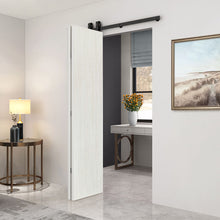 Load image into Gallery viewer, Hollow Core White Composite Textured Bi-fold Door with Sliding Barn Door Hardware Kit