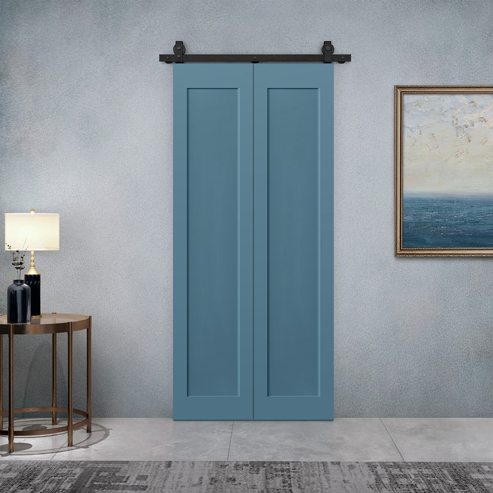 1 Panel Shaker Hollow Core Composite Bi-Fold Door with Sliding