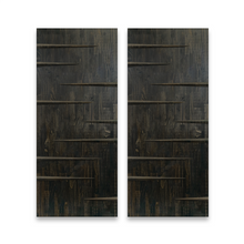 Load image into Gallery viewer, Paneled Hollow Core Solid Wood Double Closet Sliding Door Slabs