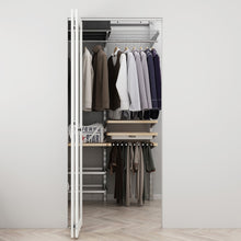 Load image into Gallery viewer, Mirrored Glass Solid Core White Composite Bi-fold Door with Hardware Kit and Door Handle