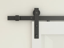 Load image into Gallery viewer, 5 Lite Tempered Frosted Glass White Finished Composite Interior Sliding Barn Door with Hardware Kit