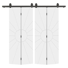 Load image into Gallery viewer, Hollow Core Composite Double Bi-Fold Door with Barn Door Hardware Kit