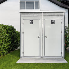 Load image into Gallery viewer, Portable Double Stall Restroom Sink Toilet For Construction Site Event Festival Camping