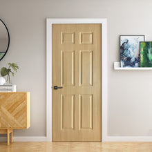 Load image into Gallery viewer, 6 Panel Oak Finished PVC Composite Interior Door Slab
