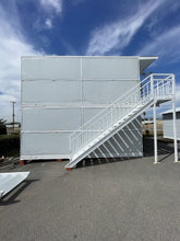 Load image into Gallery viewer, 20 ft. x 8 ft. x 8 ft. Foldable Stackable Metal Storage Shed with Patio Stair Sun Roof  Lockable Door and Windows (640 sq. ft.)
