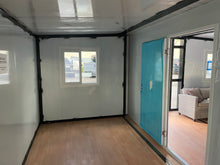 Load image into Gallery viewer, 20 ft. x 19 ft. x 8 ft. Expandable Metal Storage Shed with Glass French Door and Floor and Lockable Door and Windows (380 sq. ft.)