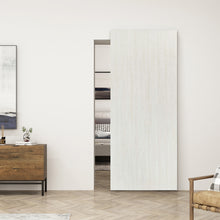 Load image into Gallery viewer, White Textured Hollow Core Composite Interior Sliding Barn Door with Hardware Kit Hidden Track System
