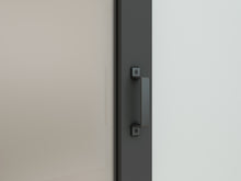 Load image into Gallery viewer, 36 in. x 84 in. 1-Lite Frosted Glass Barn Door MDF Frame Sliding Hardware Kit and Door Handle