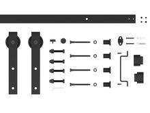 Load image into Gallery viewer, Mirrored Glass MDF Interior Sliding Barn-Door with Hardware Kit and-Door Handle