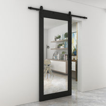 Load image into Gallery viewer, Mirrored Glass MDF Interior Sliding Barn-Door with Hardware Kit and-Door Handle