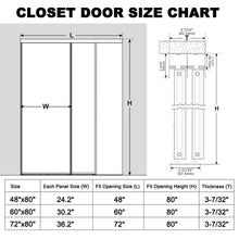 Load image into Gallery viewer, Mirror White Steel Frame Interior Closet Sliding Door with White Trim and Hardware Kit