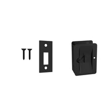 Load image into Gallery viewer, Black Sliding Door Pocket Door Pull with Privacy Lock