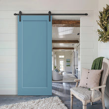 Load image into Gallery viewer, 1 Panel Shaker Painted Composite Modern Interior Sliding Barn Door with Hardware Kit