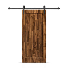 Load image into Gallery viewer, 1 Panel Shaker Stained Pine Wood Interior Sliding Barn Door with Hardware Kit