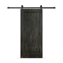 Load image into Gallery viewer, 1 Panel Shaker Stained Pine Wood Interior Sliding Barn Door with Hardware Kit