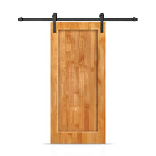 Load image into Gallery viewer, 1 Panel Shaker Stained Pine Wood Interior Sliding Barn Door with Hardware Kit