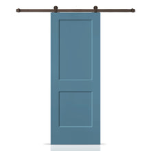 Load image into Gallery viewer, Composite MDF Solid Core 2-Panel Shaker Interior Sliding Barn Door with Hardware Kit